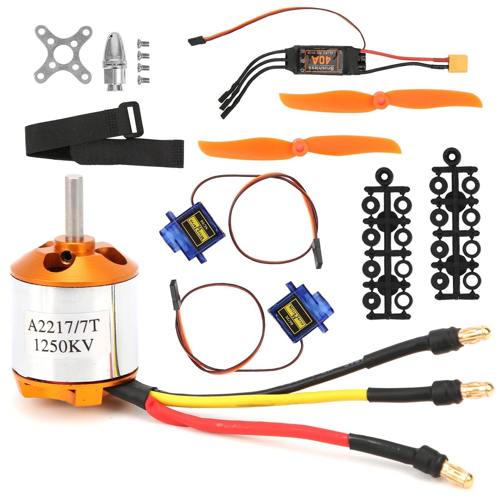 Rc Helicopter Motor - Motore 2217 KV1250 con Elica 8060