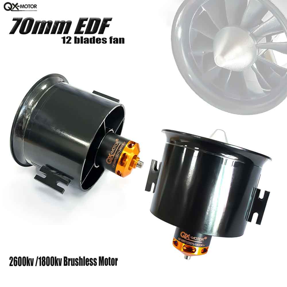 Rc Helicopter Blade - QX-MOTOR Ventola intubata (EDF) a 6