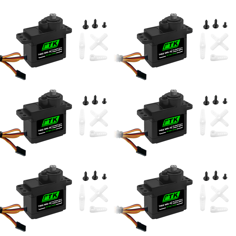 Rc Helicopter Parts - Servo Digitale PTK 7452 MG-D 9g