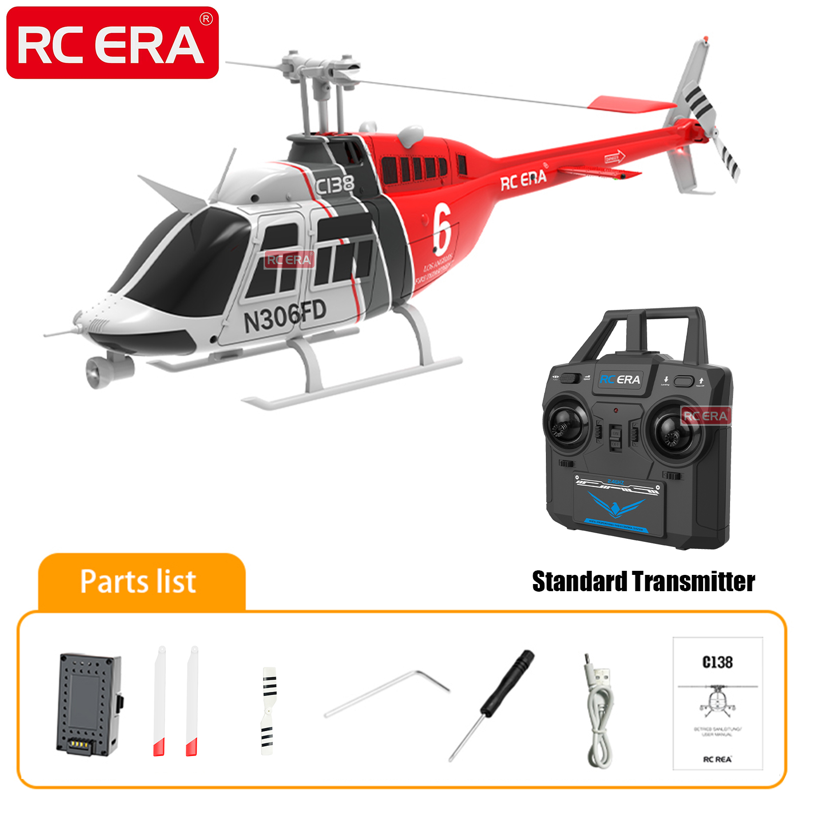 RC ERA C138 BELL 206 Jet Range - Rc Helicopter Gyro recensione e prezzo
