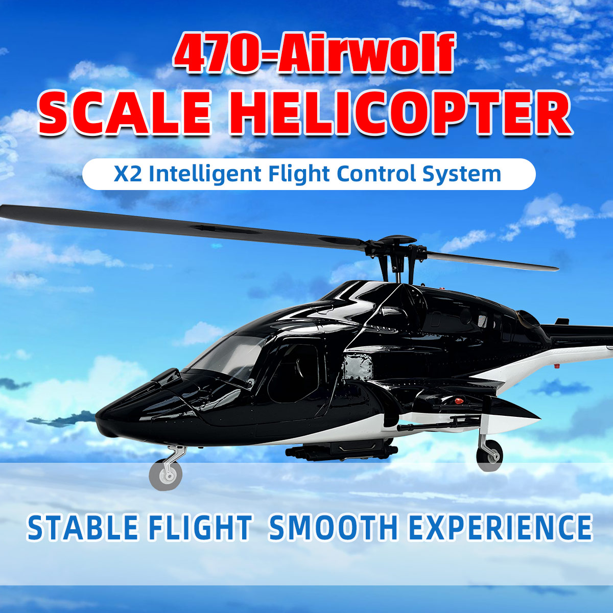 470 Dimensioni Airwolf RTF RC  - Rc Helicopter Nitro recensione e prezzo