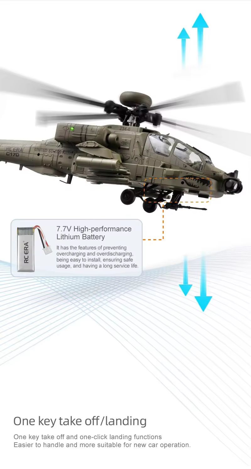 Elicottero RC Era AH-64D Apach - Rc Helicopter Single Rotor recensione e prezzo